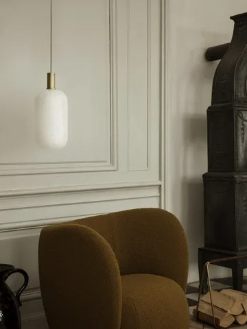 Abajur de vidro alto Casca Shade Ø18,6 cm - Milk - Ferm Living