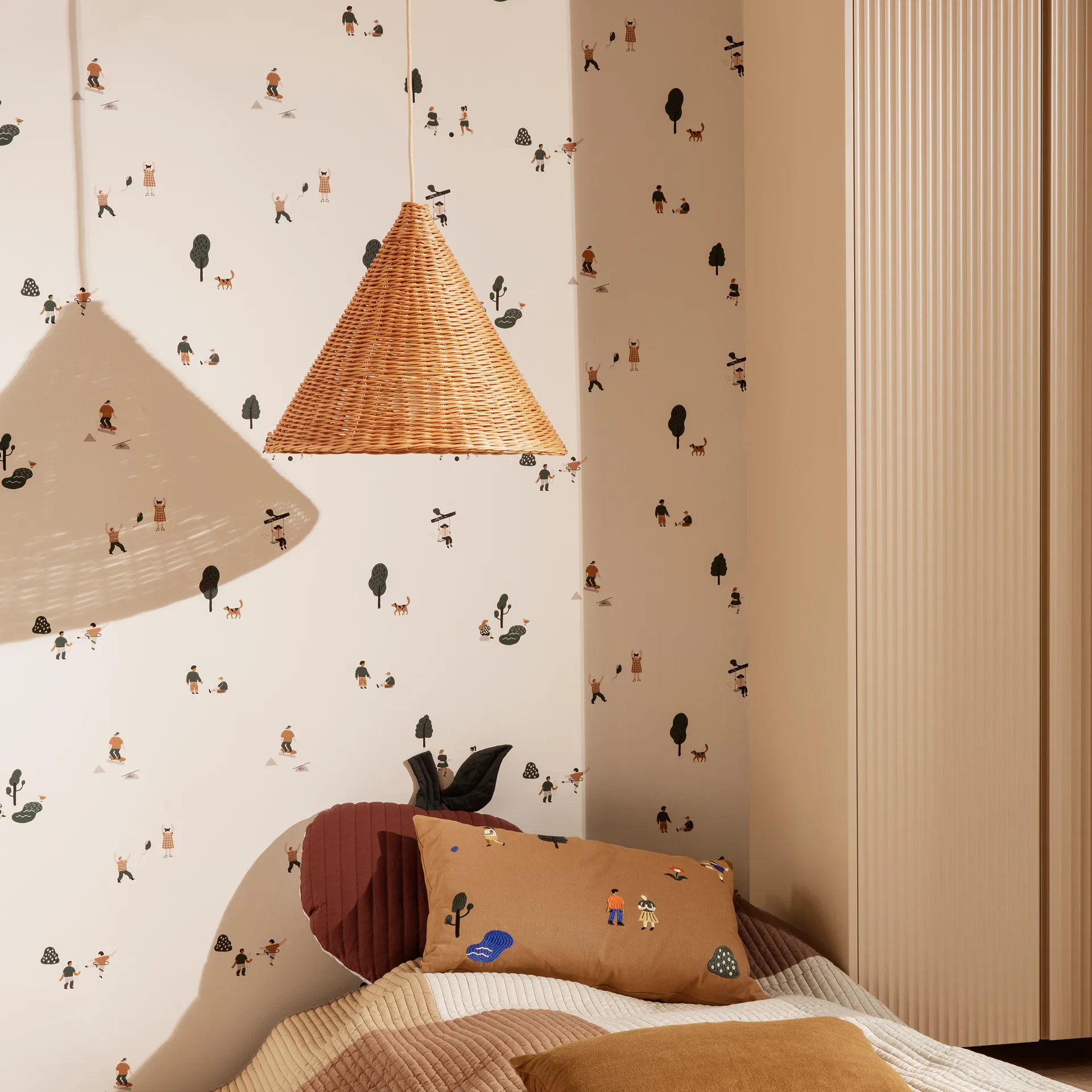 Abajur Dou Ø45 cm, Natural Ferm Living