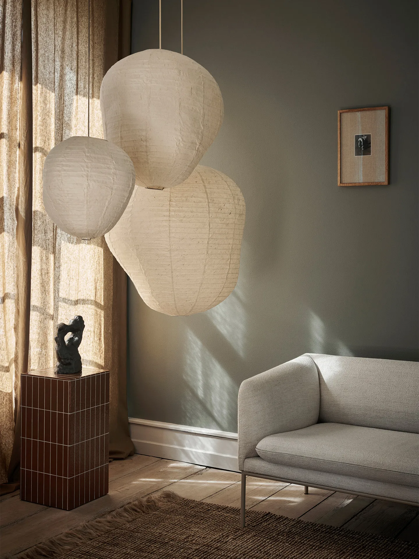 Abajur Kurbis, 40 cm, Natural Ferm Living