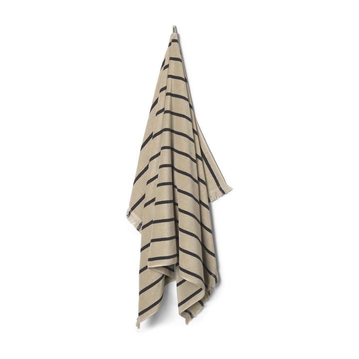 Alee lençol 100x150 cm - Sand-Preto - Ferm Living