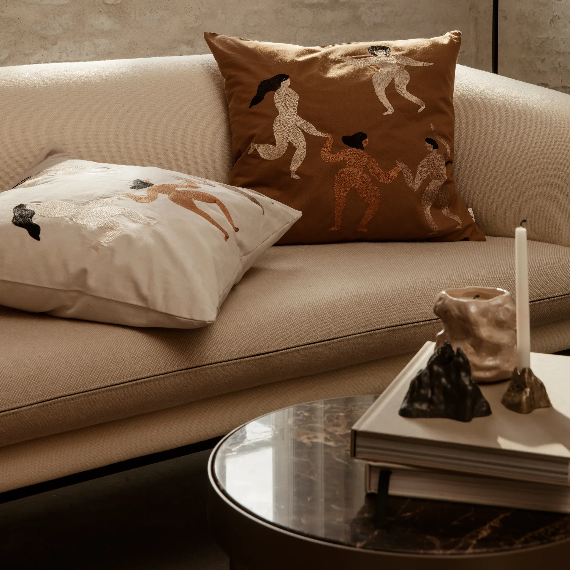 Almofada Free 50x50 cm, natural Ferm Living