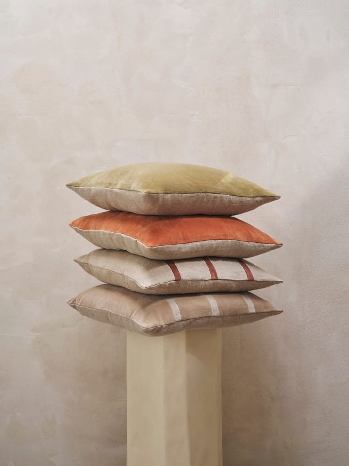 Almofada Senti Stripe 50x50 cm, Linen-carob brown Ferm Living