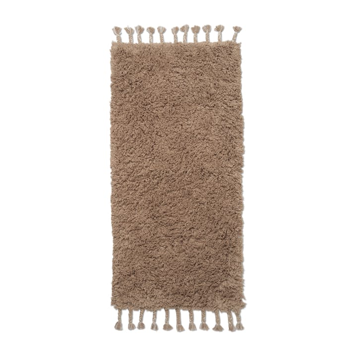Amass tapete de pelo comprido 70x50 cm - Branco Pepper - Ferm Living