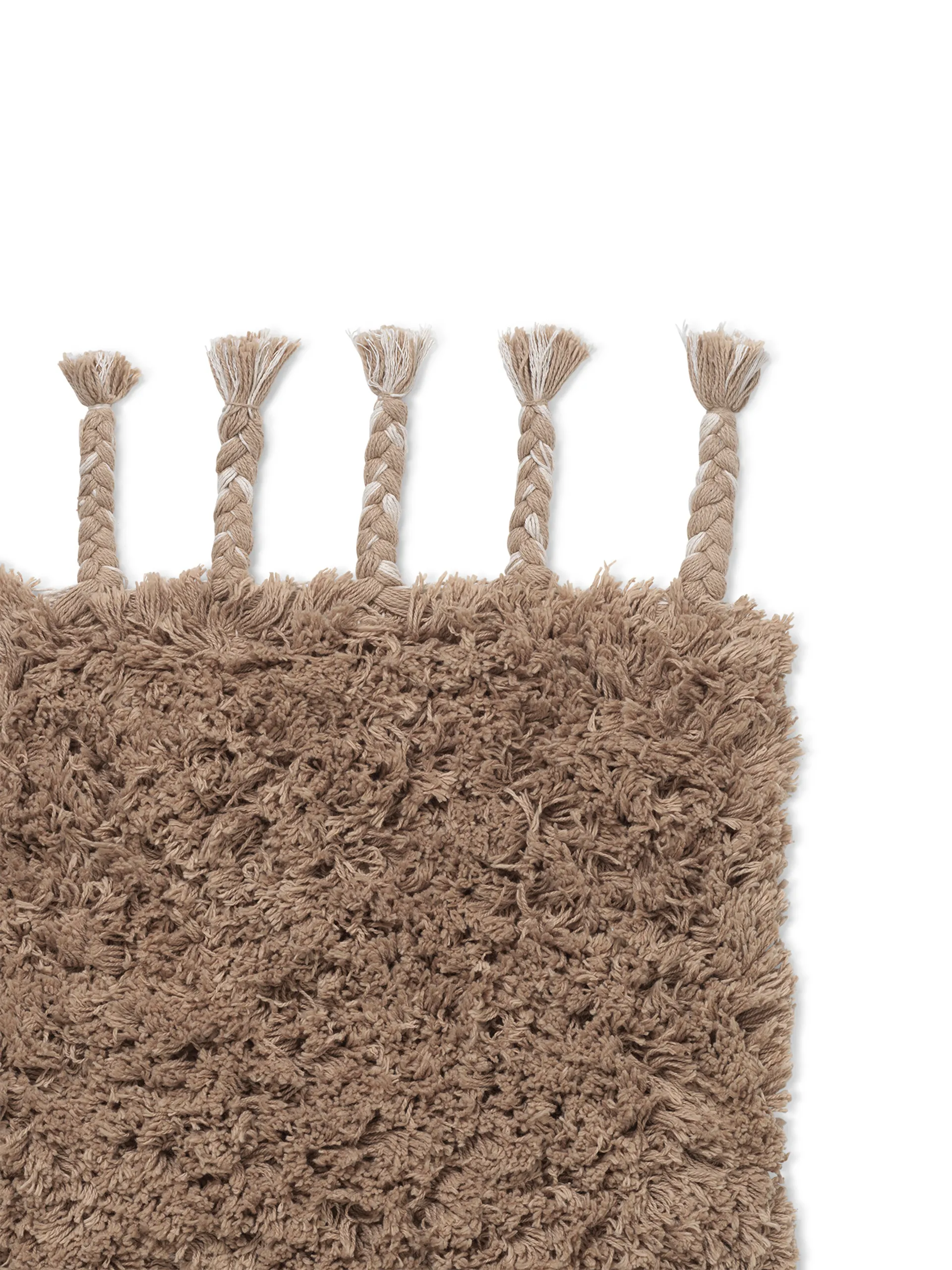 Amass tapete de pelo comprido 70x50 cm, Branco Pepper Ferm Living