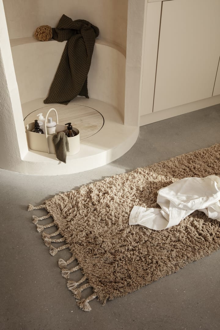 Amass tapete de pelo comprido 70x50 cm, Branco Pepper Ferm Living