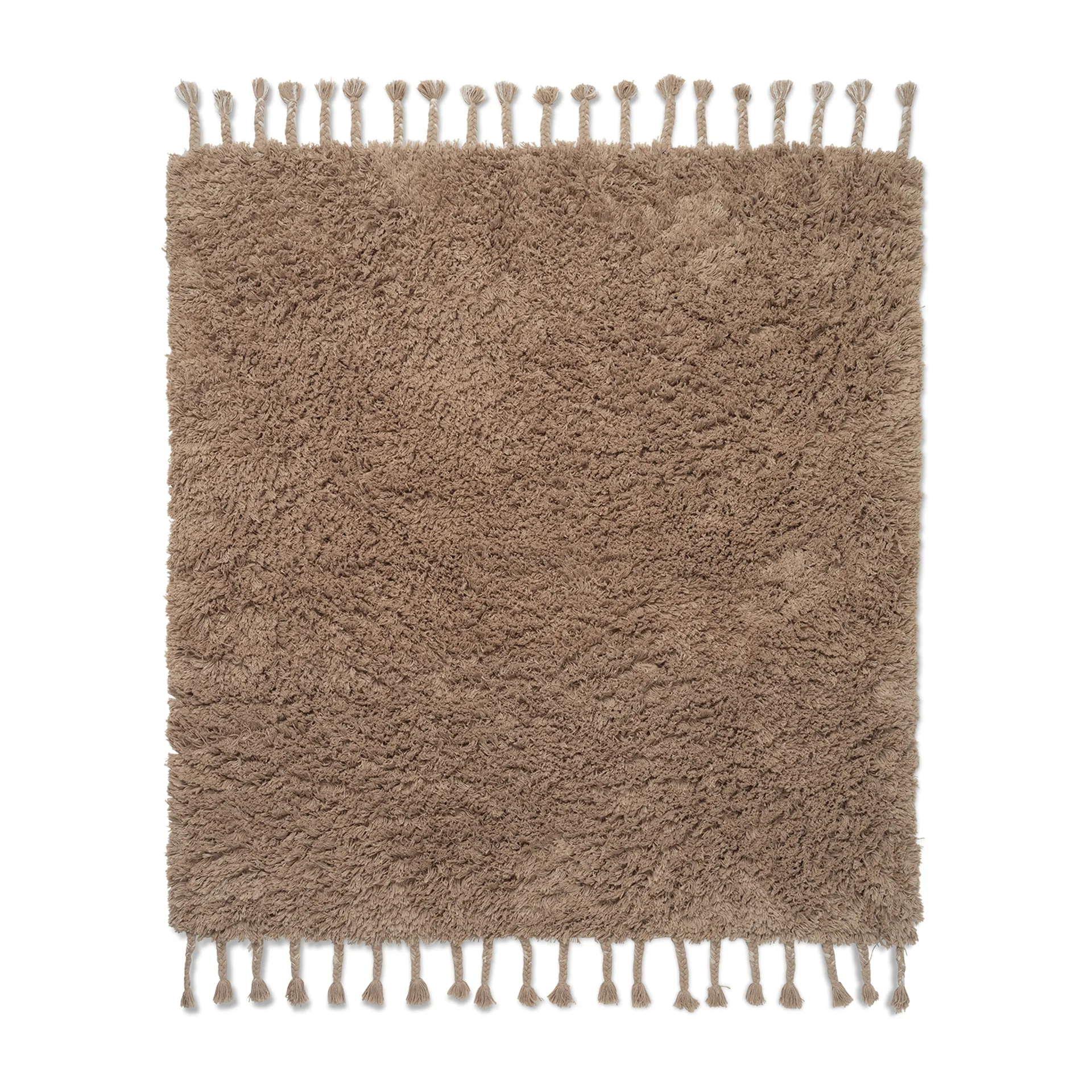 Amass tapete de pelo comprido 70x50 cm, White Pepper Ferm Living