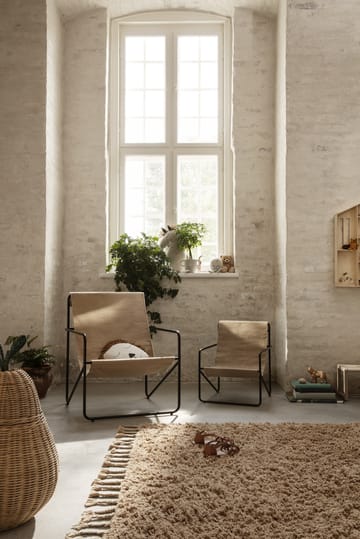 Amass tapete de pelo comprido 70x50 cm - White Pepper - Ferm Living