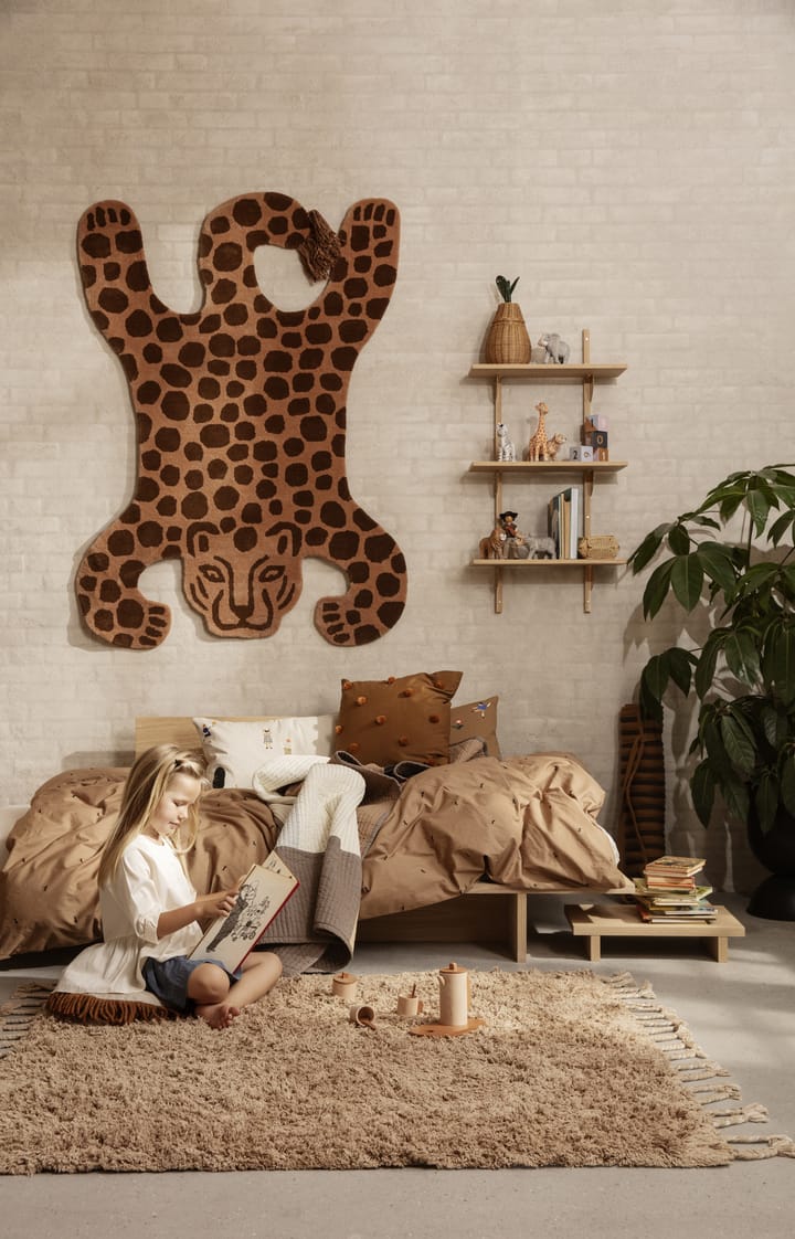 Amass tapete de pelo comprido 70x50 cm, White Pepper Ferm Living