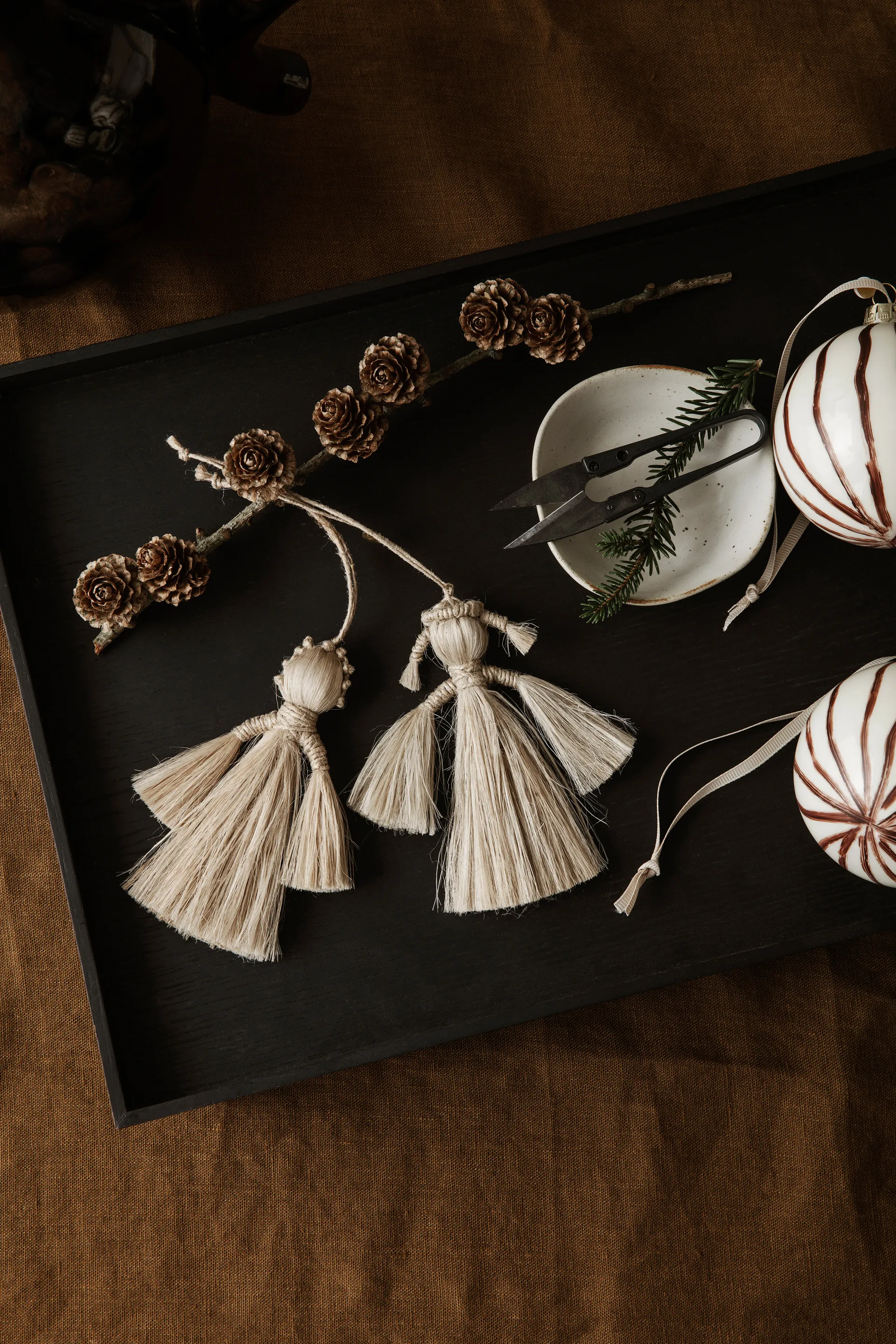 Anjos com asas Decoração de Natal 9 cm 2 unidades, Natural Ferm Living