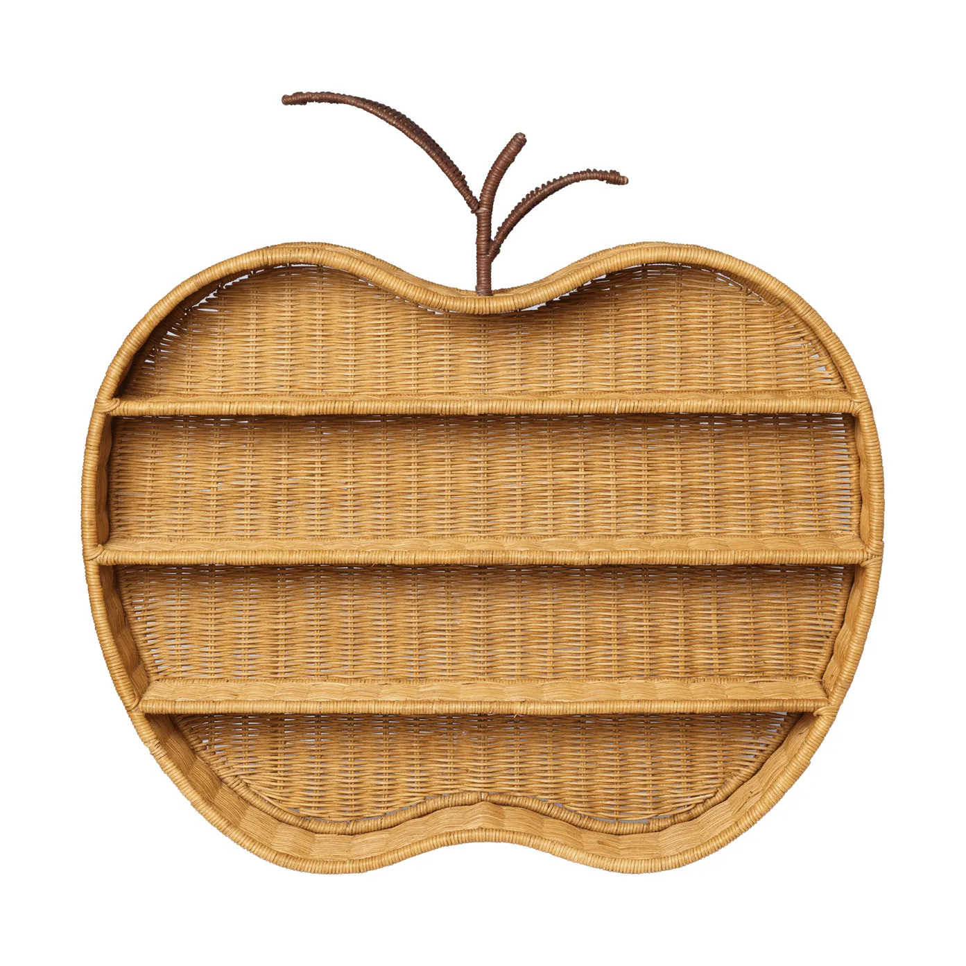 Apple prateleira de parede entrançada, Natural, 70x12,5x68 cm Ferm Living