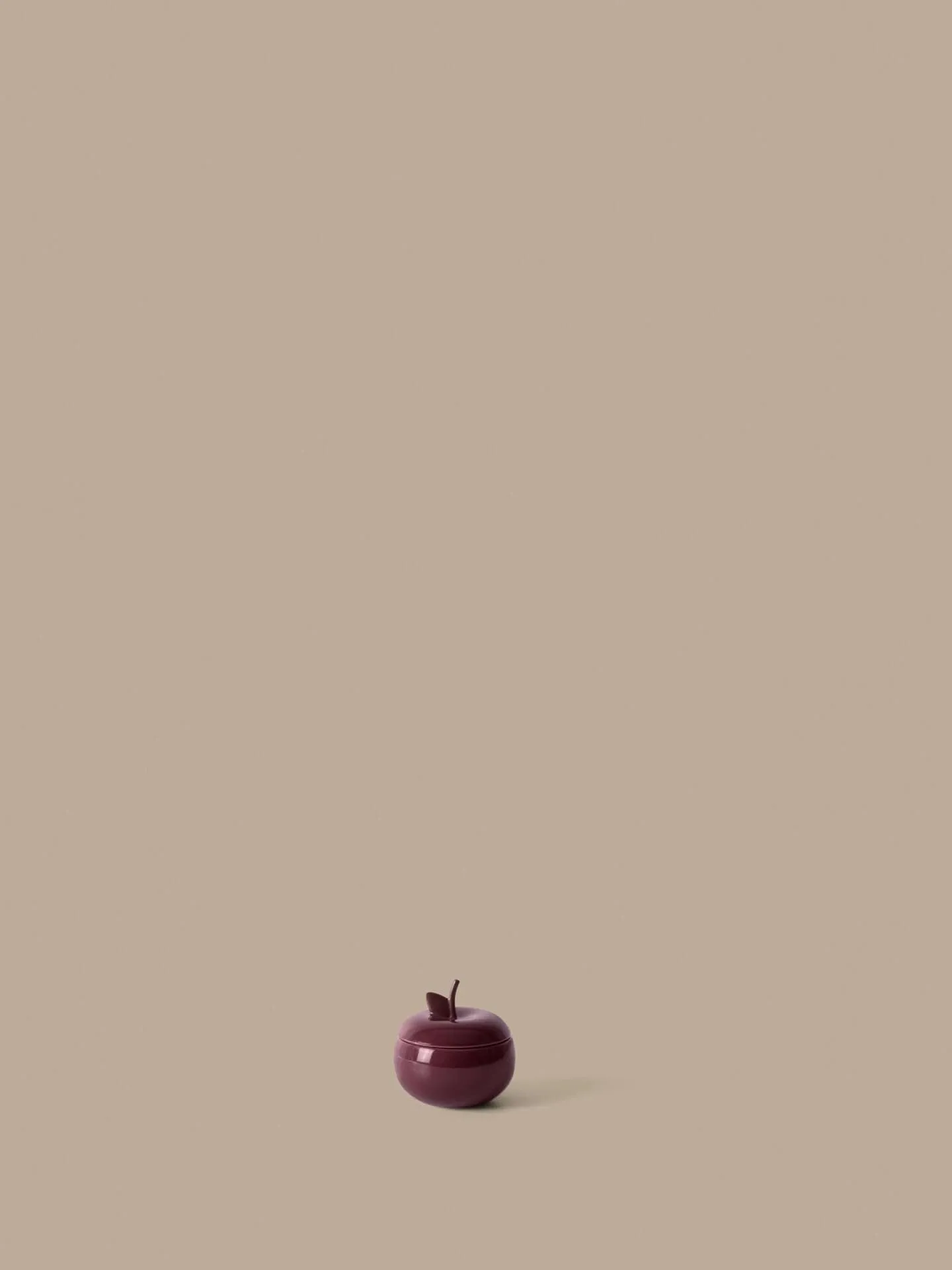 Apple taça de cerâmica com tampa, Vermelho escuro, Ø9,5 cm Ferm Living