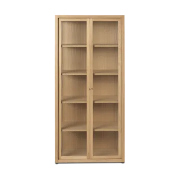 Armário vitrine Reed 70x155 cm - Natural oak - Ferm Living