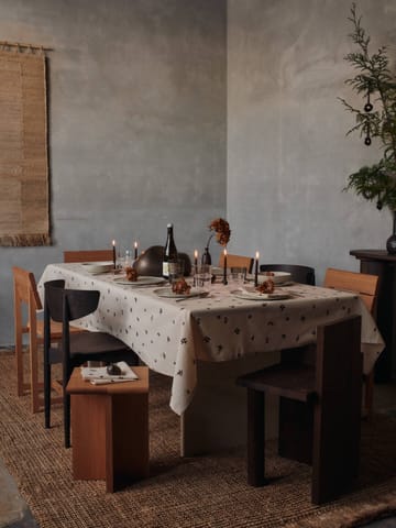 Baies toalha de mesa 150x240 cm - Natural-chocolate escuro - Ferm Living