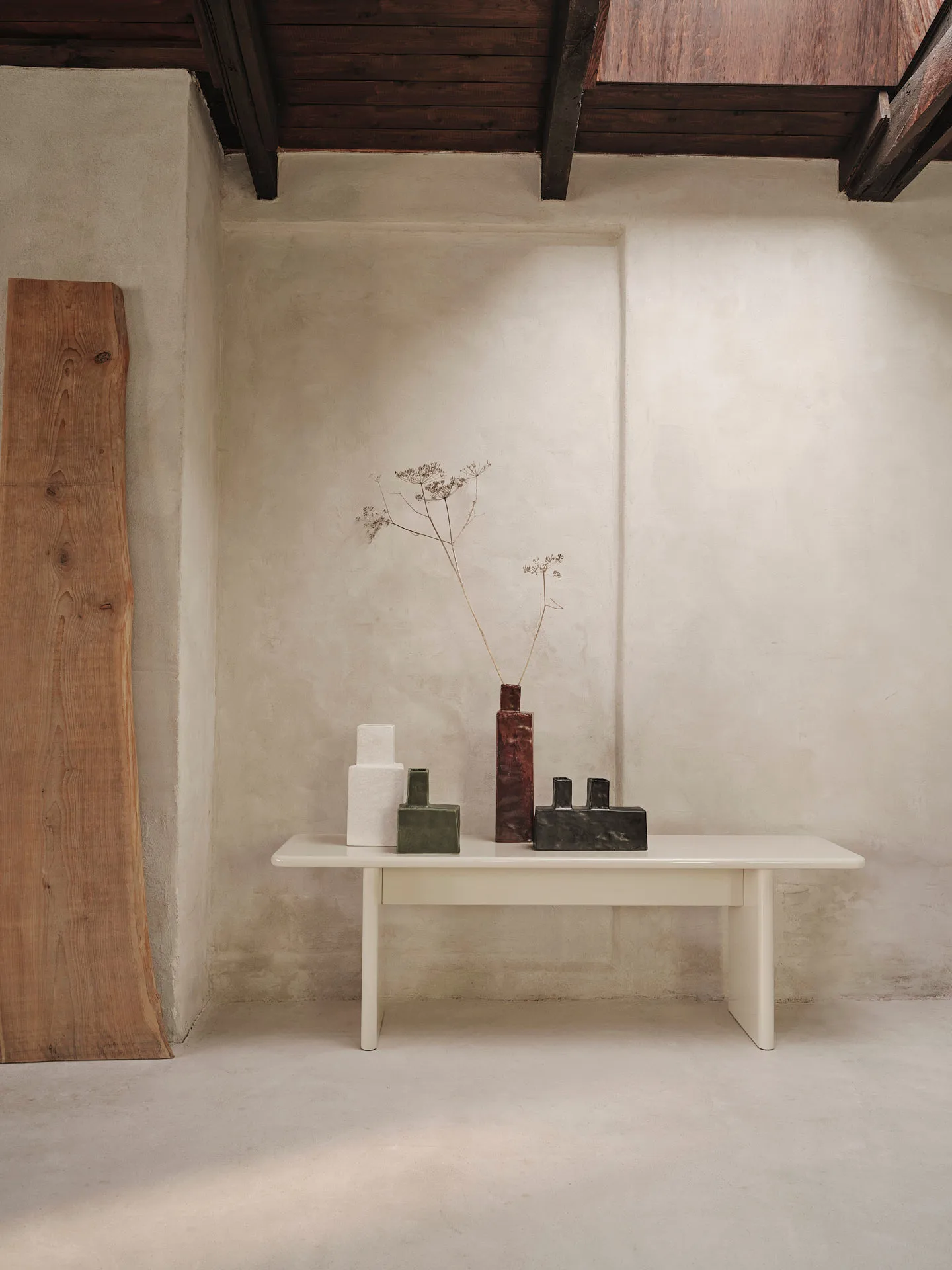 Banco Rink 140 cm, Eggshell Ferm Living