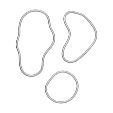 Base de pratos, 3 peças Pond - Alumínio - Ferm Living