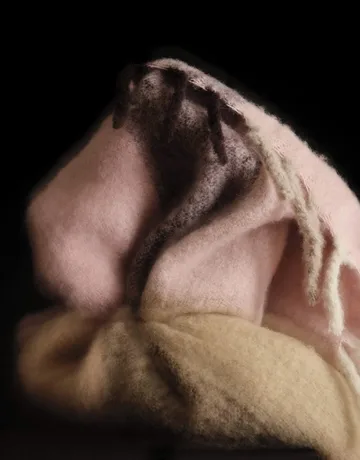 Blur manta de mohair - Butter-pale rose, 130x170 cm - Ferm Living