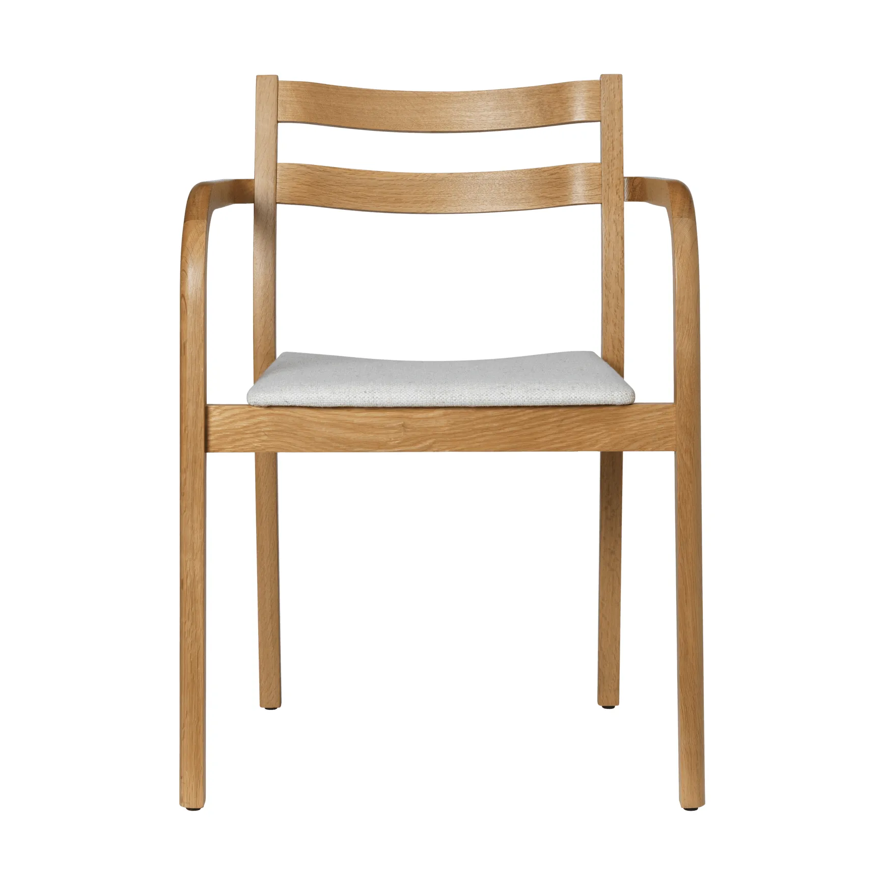 Boda cadeira com braços, Assento estofado, natural oak-off-white Ferm Living