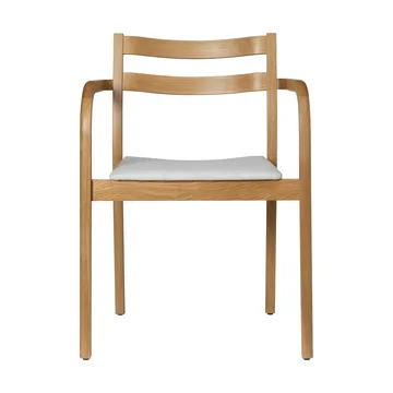 Boda cadeira com braços - Assento estofado, natural oak-off-white - Ferm Living