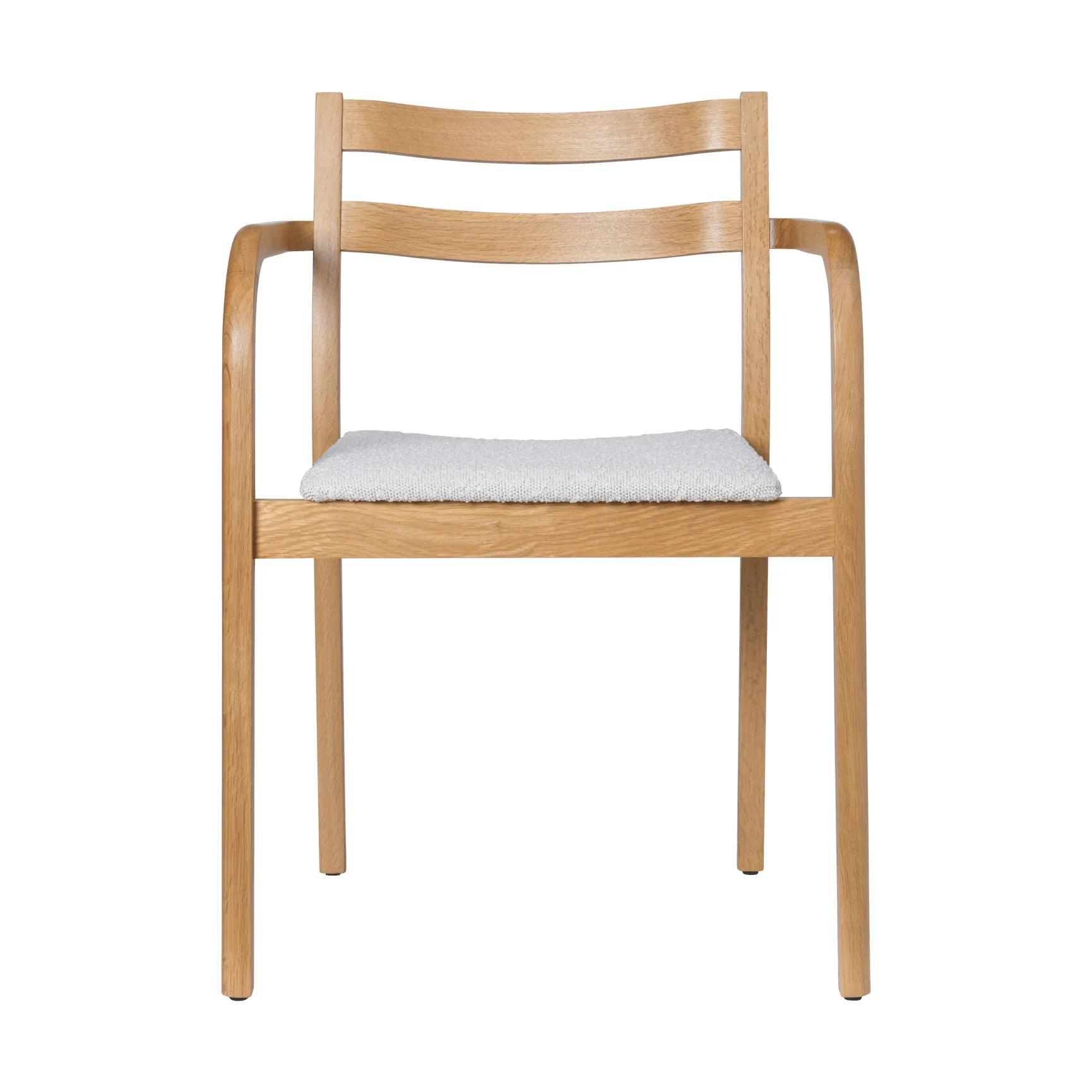 Boda cadeira com braços, Assento estofado rugged bouclé, natural-off-white Ferm Living