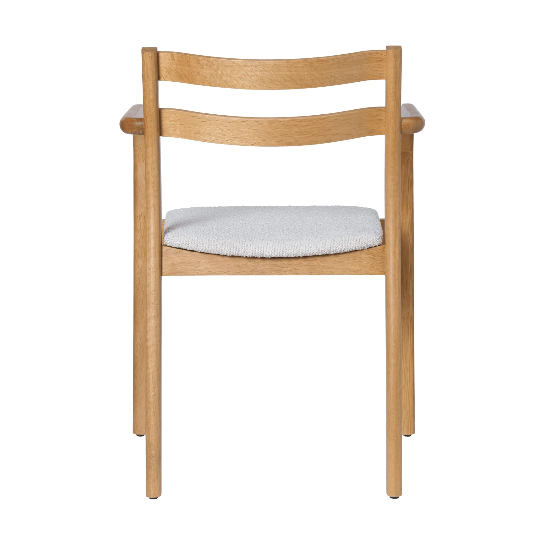 Boda cadeira com braços, Assento estofado rugged bouclé, natural-off-white Ferm Living