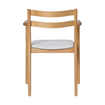 Boda cadeira com braços - Assento estofado rugged bouclé, natural-off-white - Ferm Living