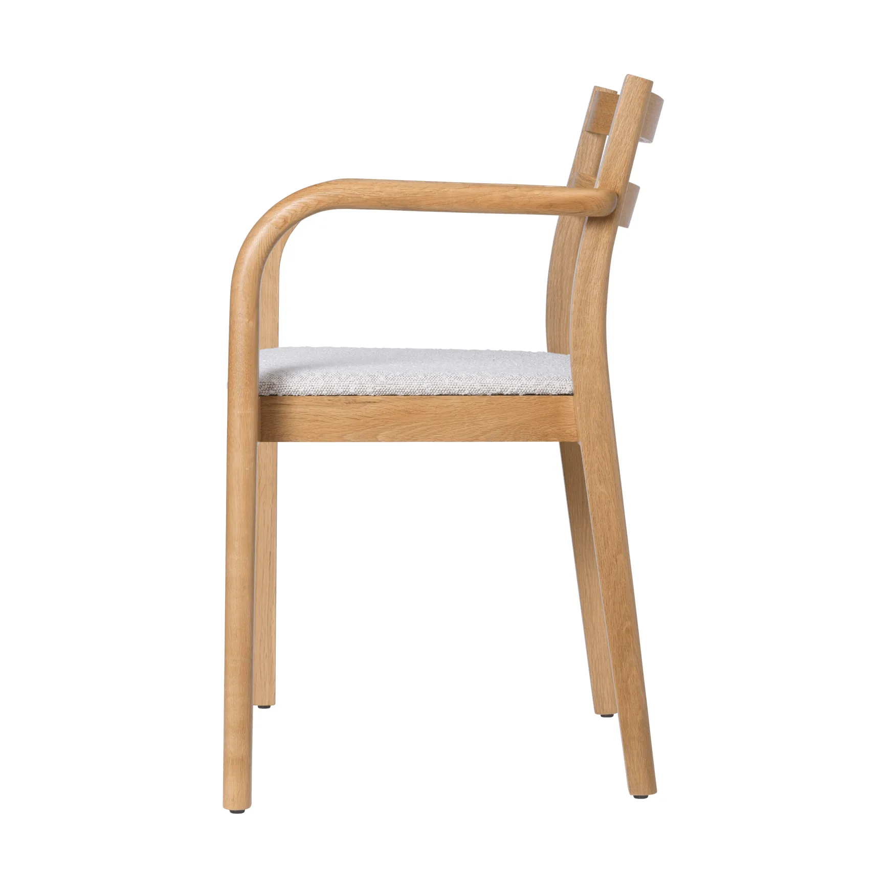 Boda cadeira com braços, Assento estofado rugged bouclé, natural-off-white Ferm Living