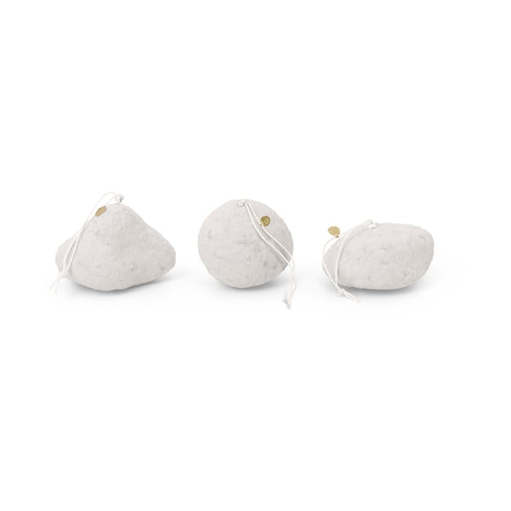 Bola de neve ornamentos decoração árvore de Natal 3 peças, Branco Ferm Living