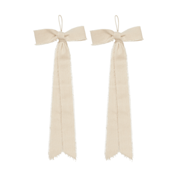 Bow pendente decorativo pequeno 15x40 cm 2 unidades - Natural - Ferm Living