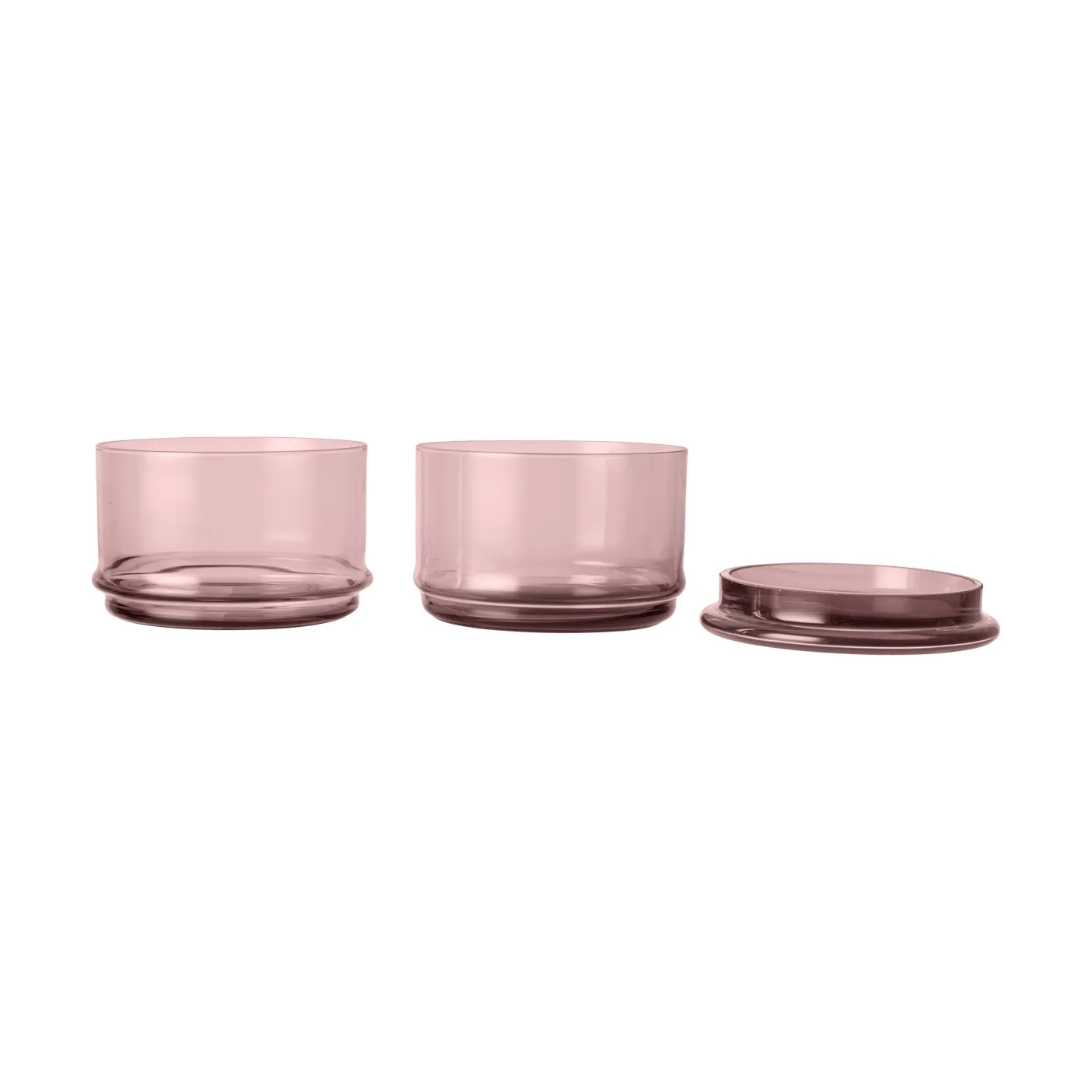 Boya frascos empilháveis, 2 peças, mauve Ferm Living