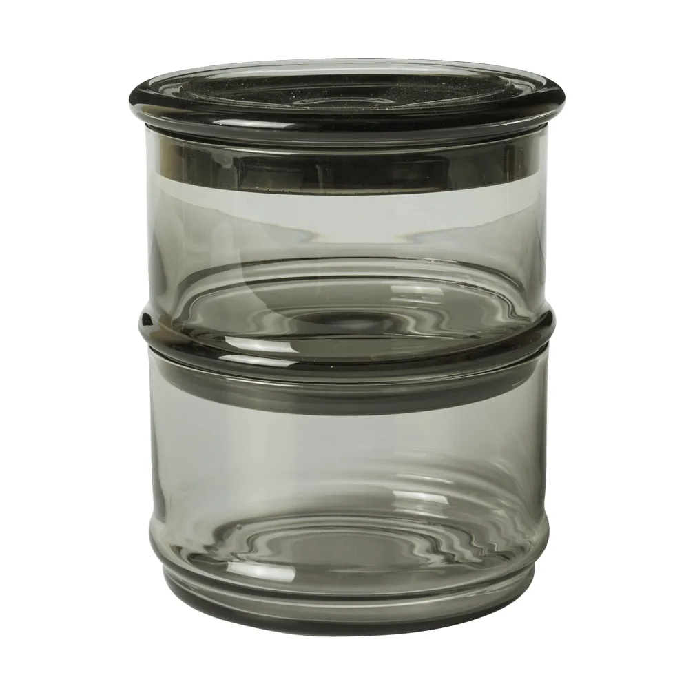 Boya frascos empilháveis, 2 peças, smoked grey Ferm Living