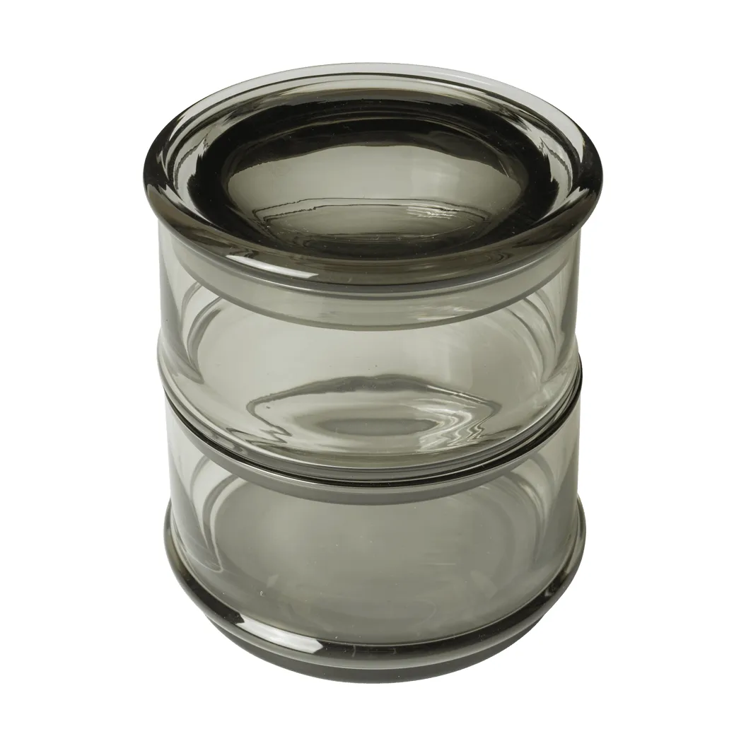 Boya frascos empilháveis, 2 peças, smoked grey Ferm Living