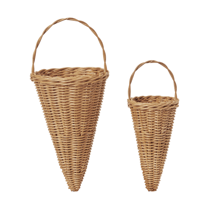 Braided enfeite de Natal em forma de cone 18 cm - Natural - Ferm Living