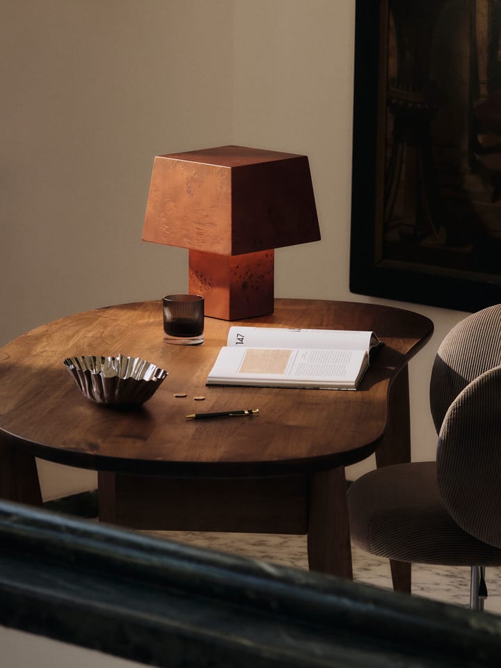 Burl candeeiro de mesa 33 cm, Dark stained burl Ferm Living