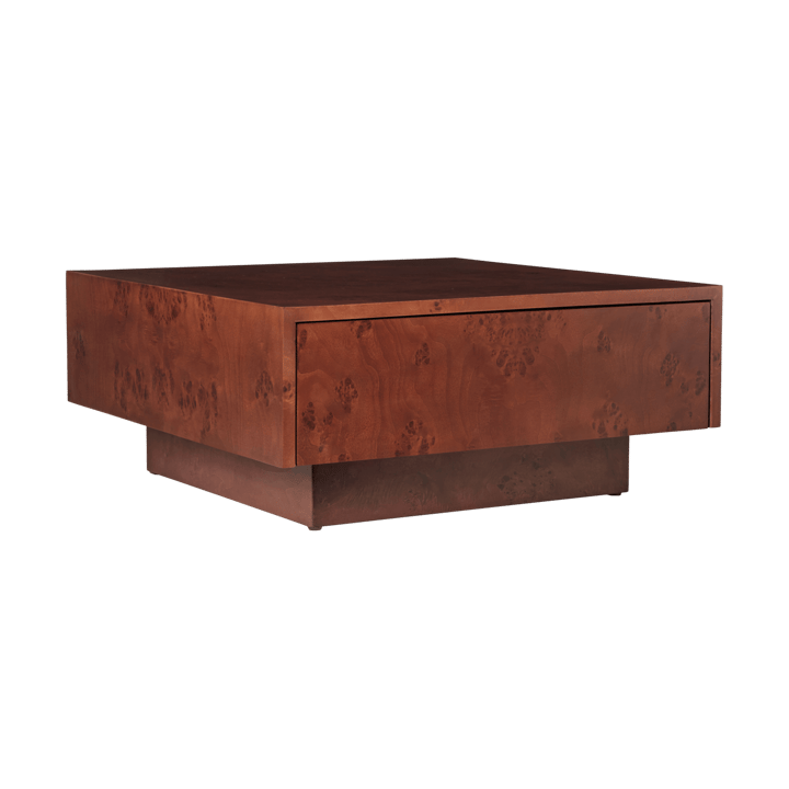 Burl storage mesa de centro 70x70 cm - Dark stained burl - Ferm Living