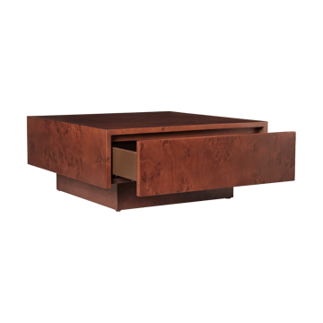 Burl storage mesa de centro 70x70 cm - Dark stained burl - Ferm Living