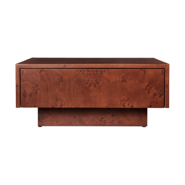 Burl storage mesa de centro 70x70 cm - Dark stained burl - Ferm Living