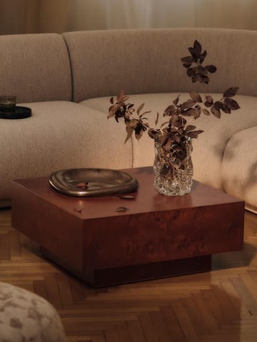 Burl storage mesa de centro 70x70 cm - Dark stained burl - Ferm Living