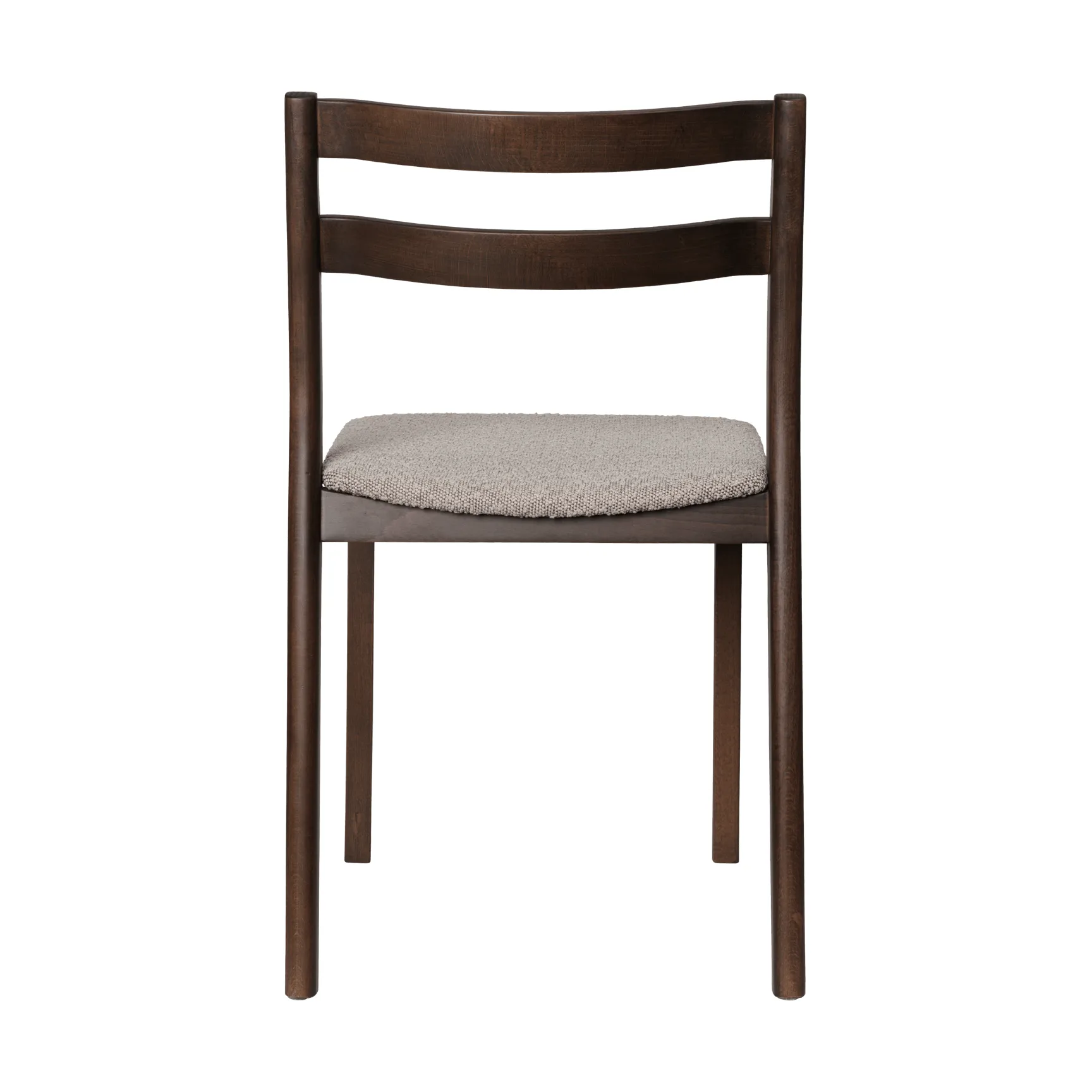 Cadeira Boda, Assento estofado em bouclé rugoso, carvalho escuro tingido-natural Ferm Living