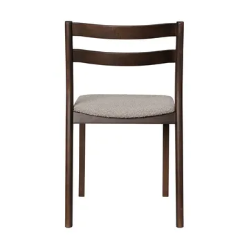 Cadeira Boda - Assento estofado em bouclé rugoso, carvalho escuro tingido-natural - Ferm Living