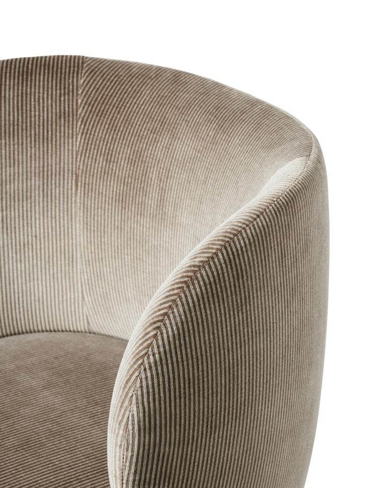 Cadeira de jantar Rico com rodas Devoré Velvet, Flint Grey Ferm Living