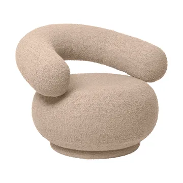 Cadeira lounge Orbo - Raw bouclé - Natural - Ferm Living