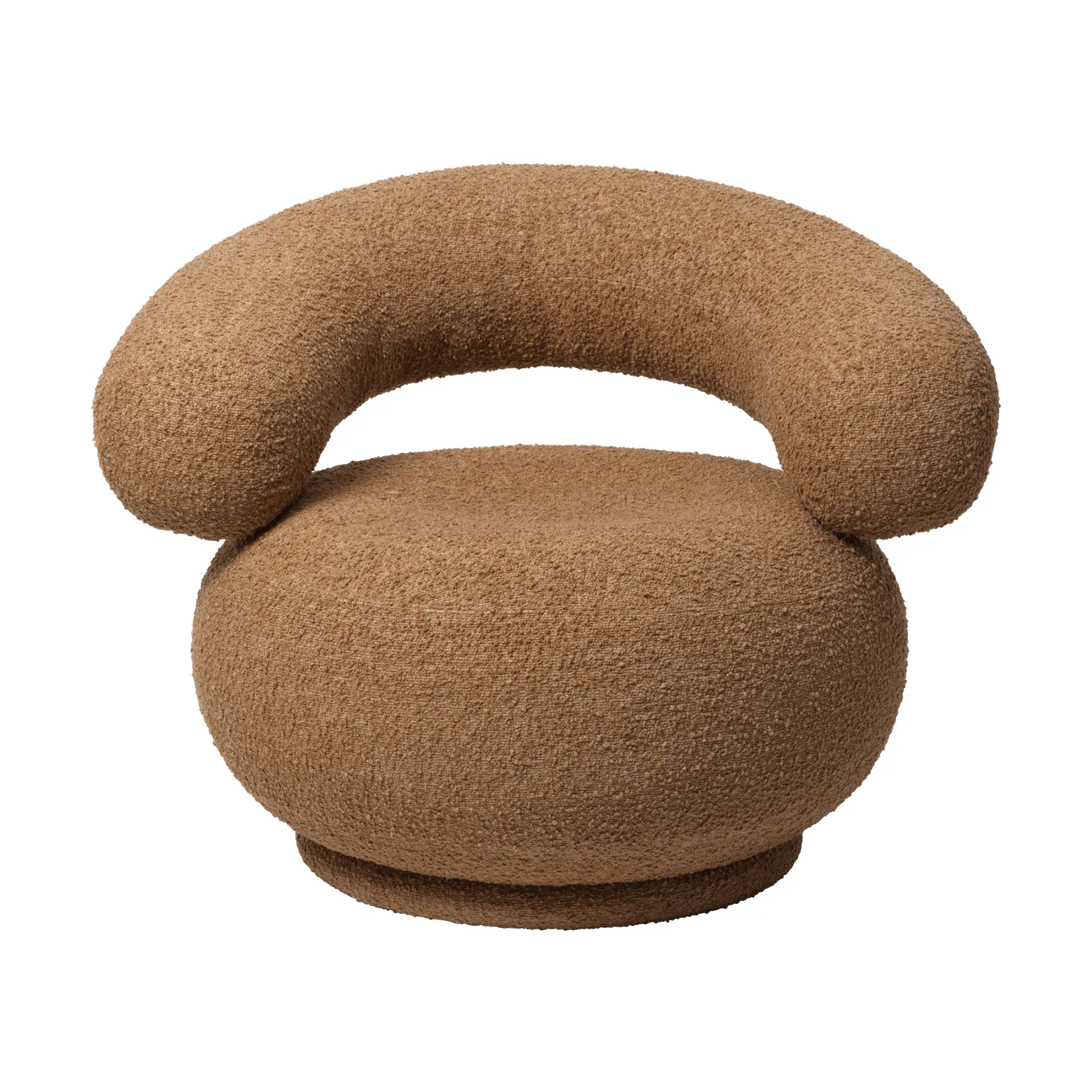 Cadeira lounge Orbo, Raw bouclé - Tan Ferm Living