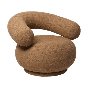 Cadeira lounge Orbo - Raw bouclé - Tan - Ferm Living