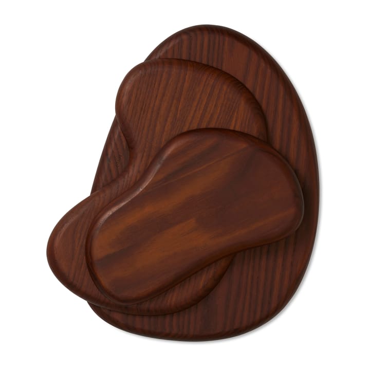 Cairn tábua de cortar 3 peças - Marrom escuro - Ferm Living