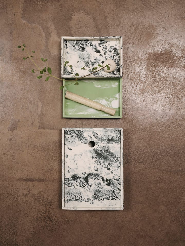 Caixa de armazenamento Mist 15x20 cm, Emerald-off white Ferm Living