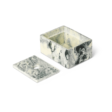 Caixa de armazenamento Mist 7,5x10 cm - Emerald-off white - Ferm Living
