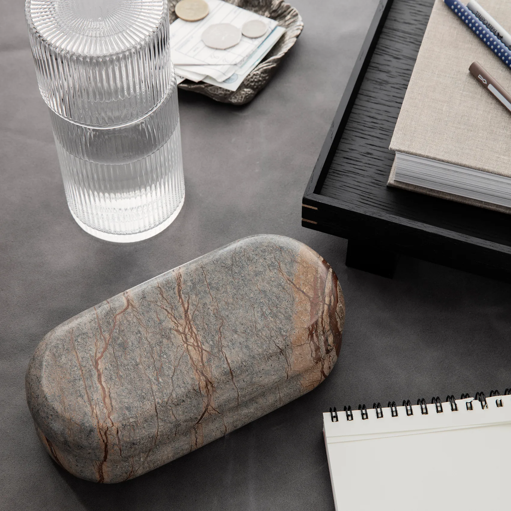 Caixa de arrumação Bendum, brown marble Ferm Living