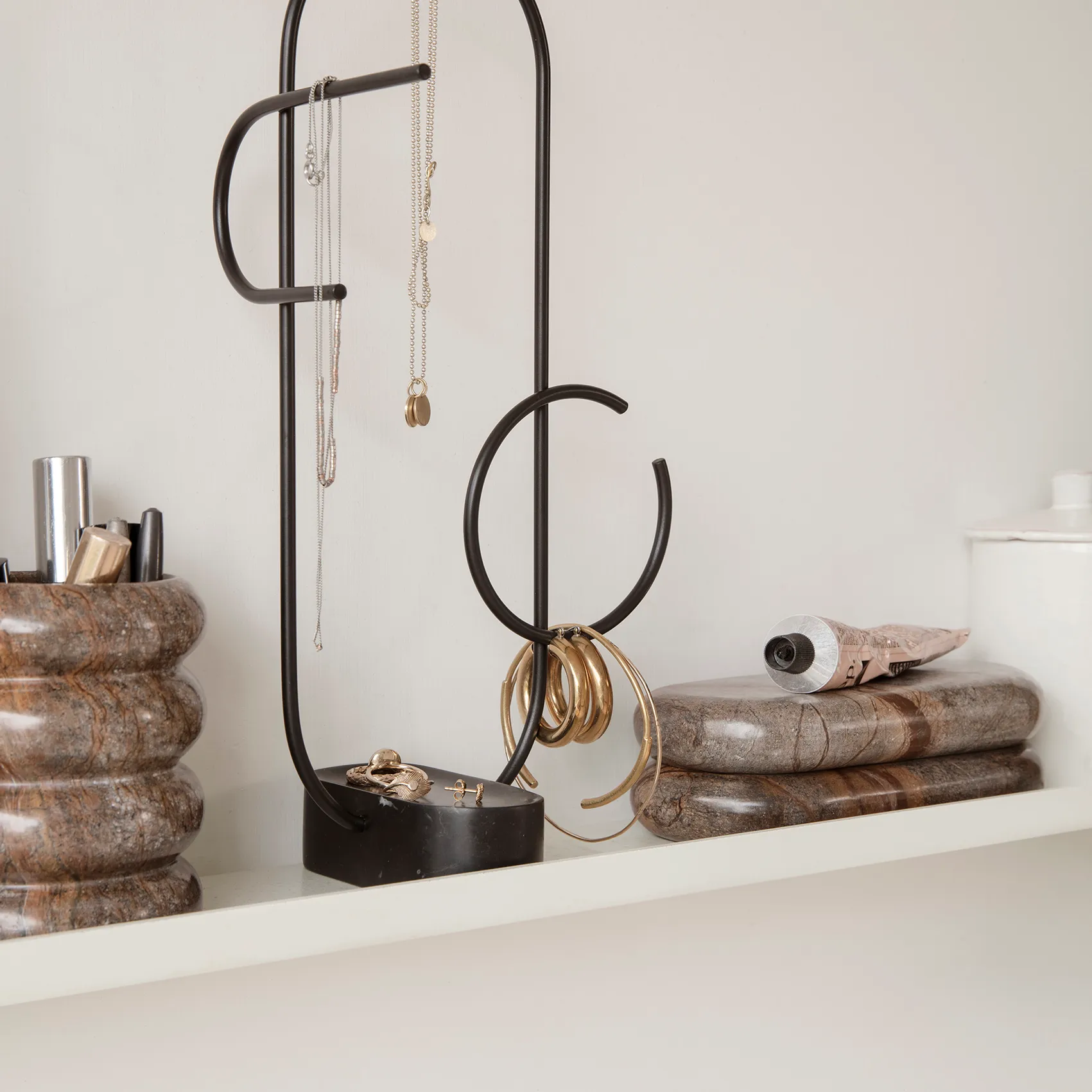 Caixa de arrumação Bendum, brown marble Ferm Living