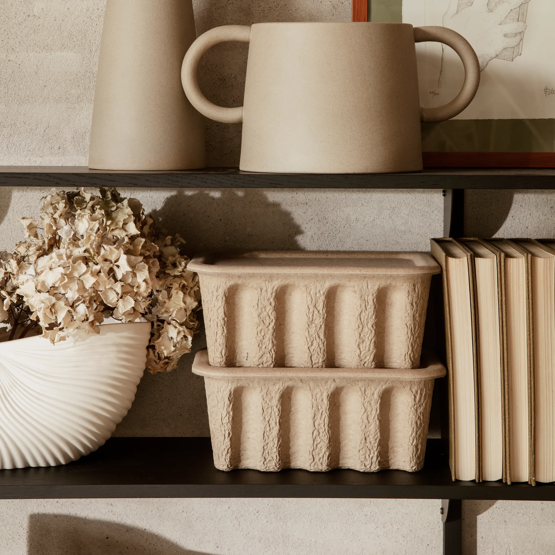 Caixa de arrumação de papel pequena Ferm 2 un., brown Ferm Living