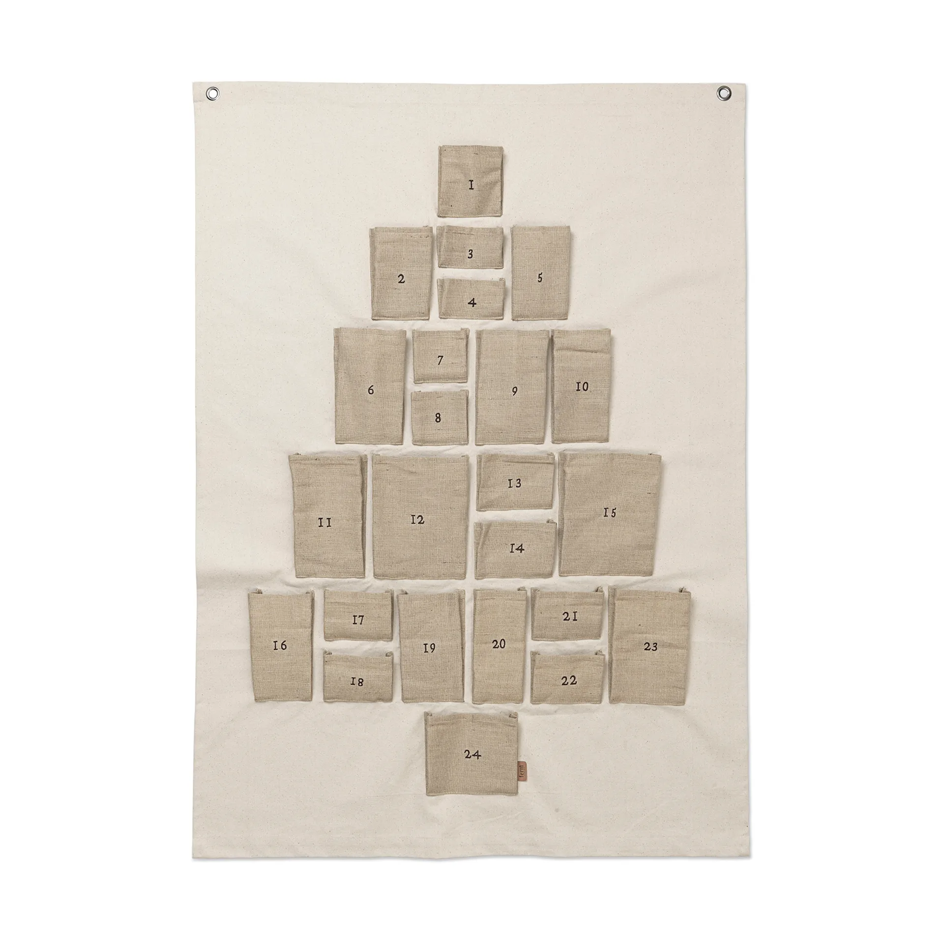Calendário de advento Pine, Maxi, 90x125 cm Ferm Living